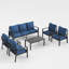 Ensemble de conversation d'extérieur en aluminium pour 7 personnes avec table basse Clean-Line-2110898978-2110898988