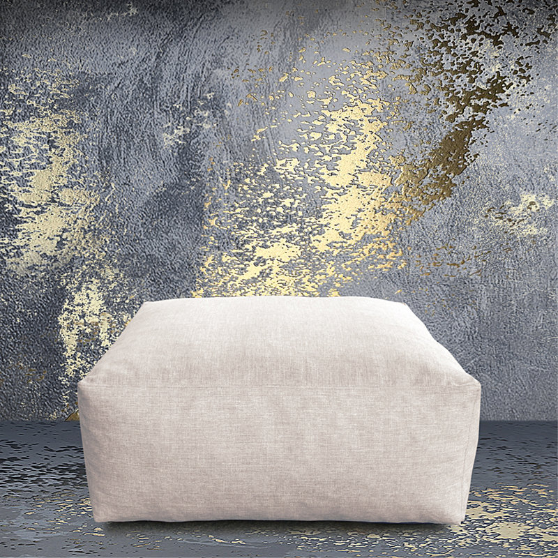 Robbert Outdoor Ottoman, Light Beige