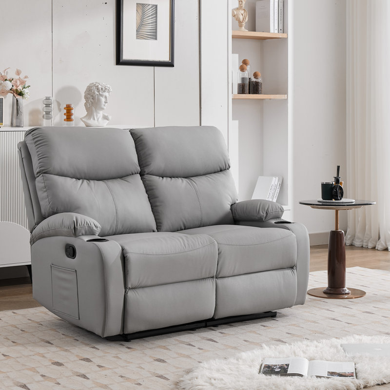 Altizer Loveseat Recliner Sofa,double Reclining Loveseat With Side Pockets,small Couch For Living Room, Rv, Home Theater Seating
