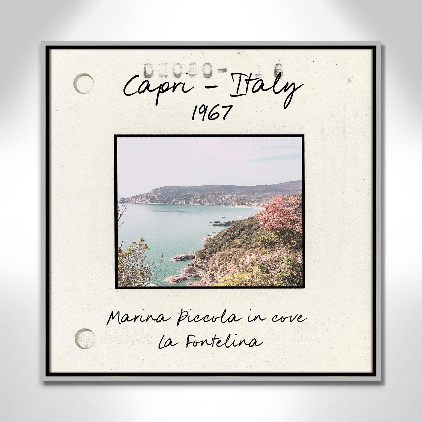Ritona "Capri, Italy - Marina Piccola" Print, Silver Floater Framed Canvas, 25.5" H x 25.5" W x 2" D