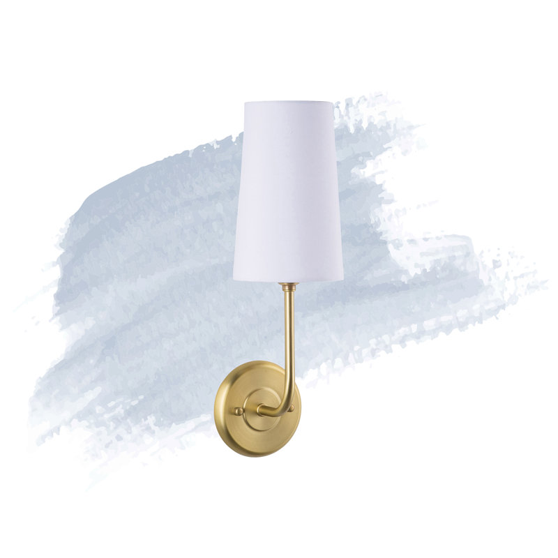 Giorgia Armed Sconce, Brushed Brass