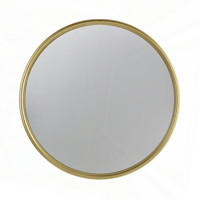 Gold Round Mirror