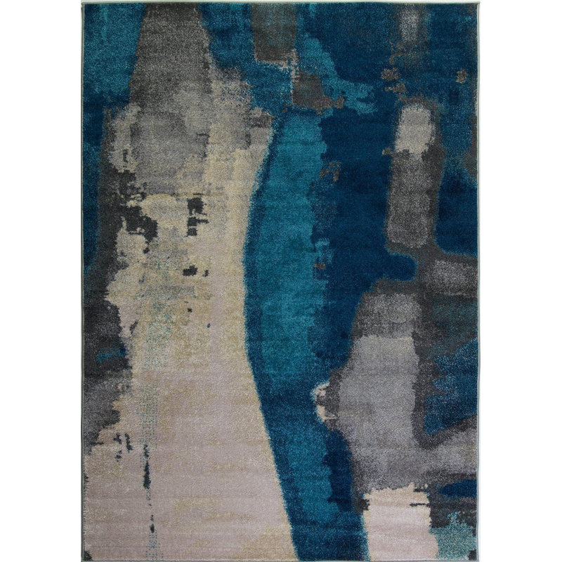 Crossett Abstract Indoor Rug, Rectangle 9' x 10'5"