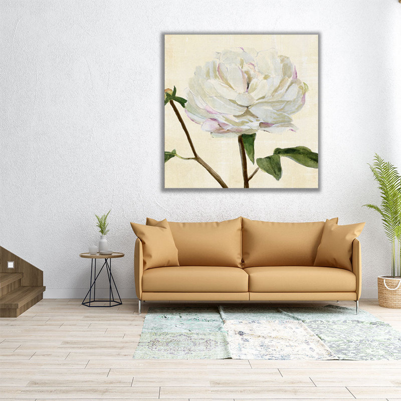 Peony in Bloom I - reproduction d'art sur toile, H 24 po x l 24 po