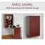 Bureau mural, bureau convertible escamotable, bureau d'ordinateur multifonctionnel avec tablettes pour bureau à domicile