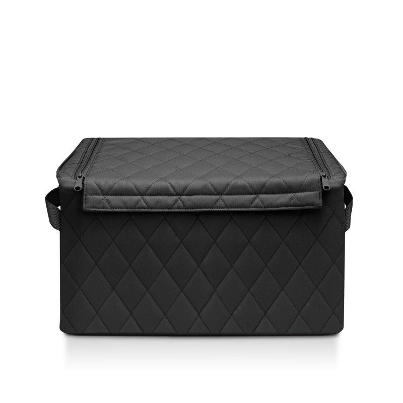 Reisenthel Recycled Polyester Fabric Decorative Bin,  Black diamond