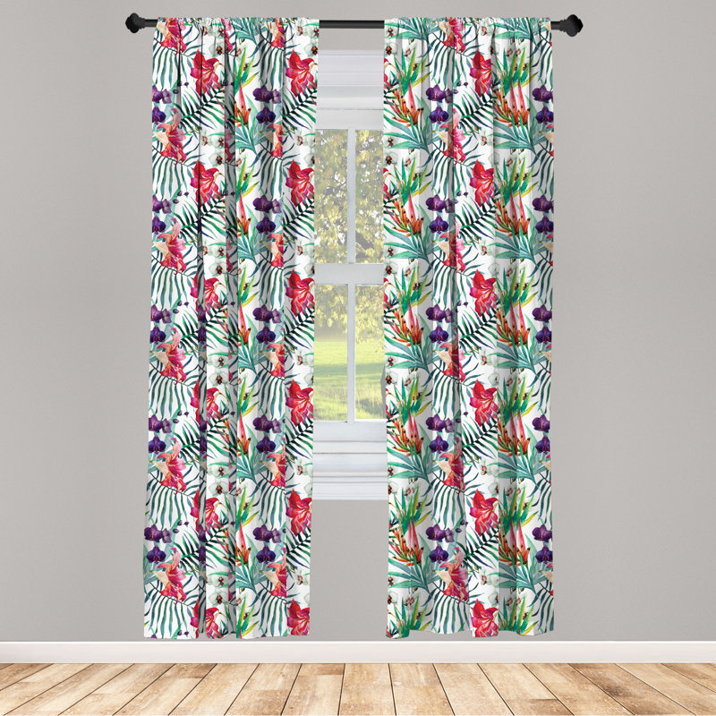 Ful Semi Sheer Sliding Panel Pair, Width 75 x Drop 225 cm