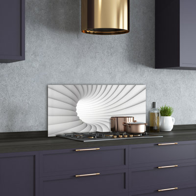 Belmaris 50cm W x 100cm L Glass Peel and Stick Panel