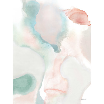 «Sage and Pink Abstract I Crop» par Danhui Nai - reproduction d'art sur toile tendue