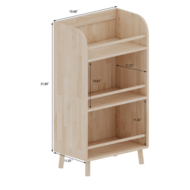81cm H x 50cm W Solid Wood Bookcase