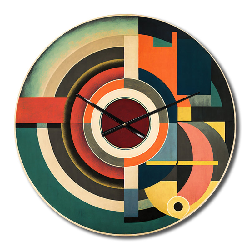Horloge murale Mid-Century Vintage Circular Visions IV, Petit