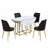 5-Piece Extendable Kitchen Dining Table Set-115300398-115300401