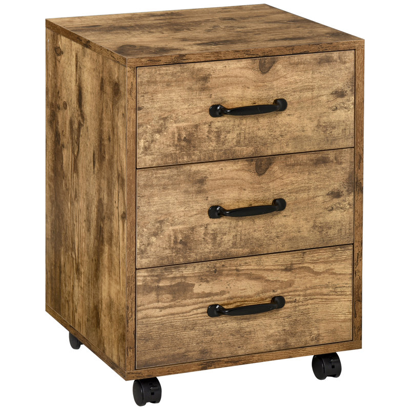 Erve Desk Chair PU Leather Office Chair Adjustable Height, Brown