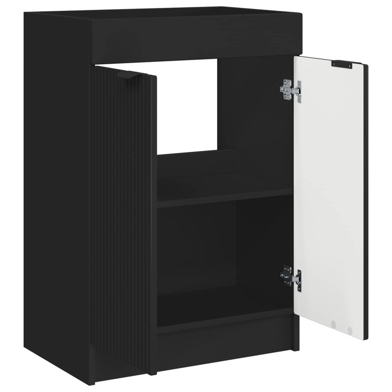 56cm Bathroom Vanity Base Only, Black