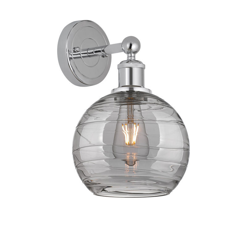 Plafonnier semi-encastré 1 lumière 8SM, Chrome poli