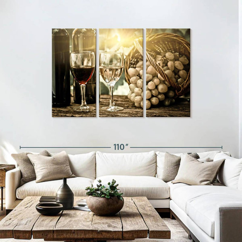 Yarlin Spring Vineyard Wine, 48" H x 74" W