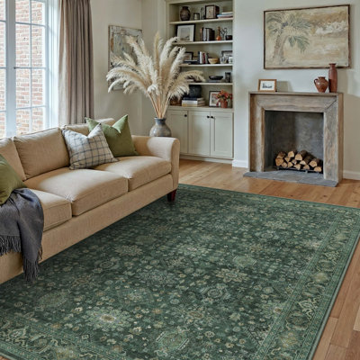 Tapis lavables à la machine vintage rétro avec envers antidérapant