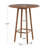 39.37" Round Bar Table, Solid Wood Bistro Table With Sturdy Frame