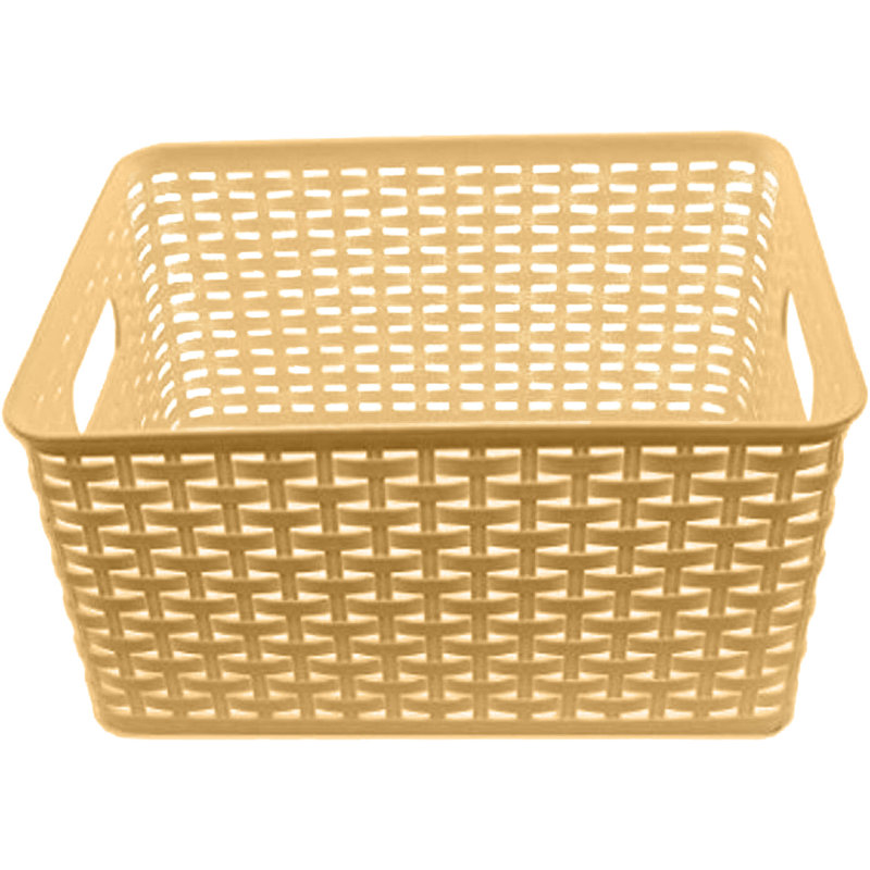 Panier en rotin, Beige, 1, H 4 po x l 11 po x P 7,5 po