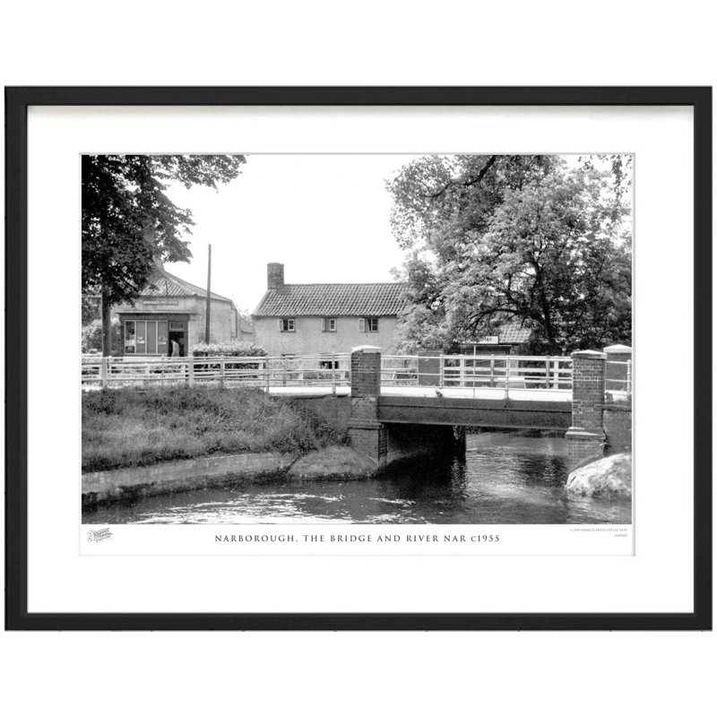 Narborough, The Bridge And River Nar C1955 by Francis Frith - Single Picture Frame Print, 60cm H x 80cm W x 2.3cm D