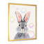 Mignon lapin gris moelleux - reproduction sur toile-67381523-67381524