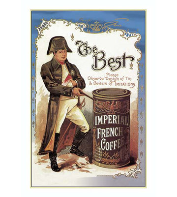 Affiche rétro à café français impérial