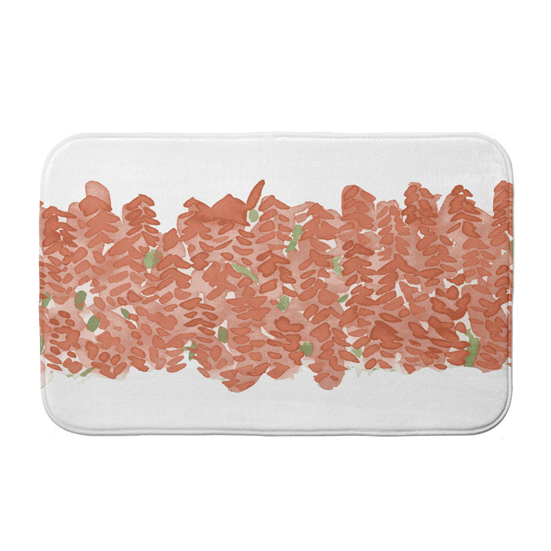 Louque Non-Slip Bath Rug, 21" W x 34" L, Peach
