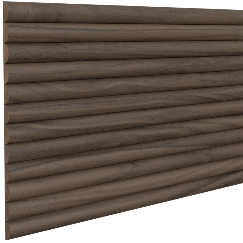Tambour à billes simples de 1 po - (l 12 po x L 48 po), Noyer naturel
