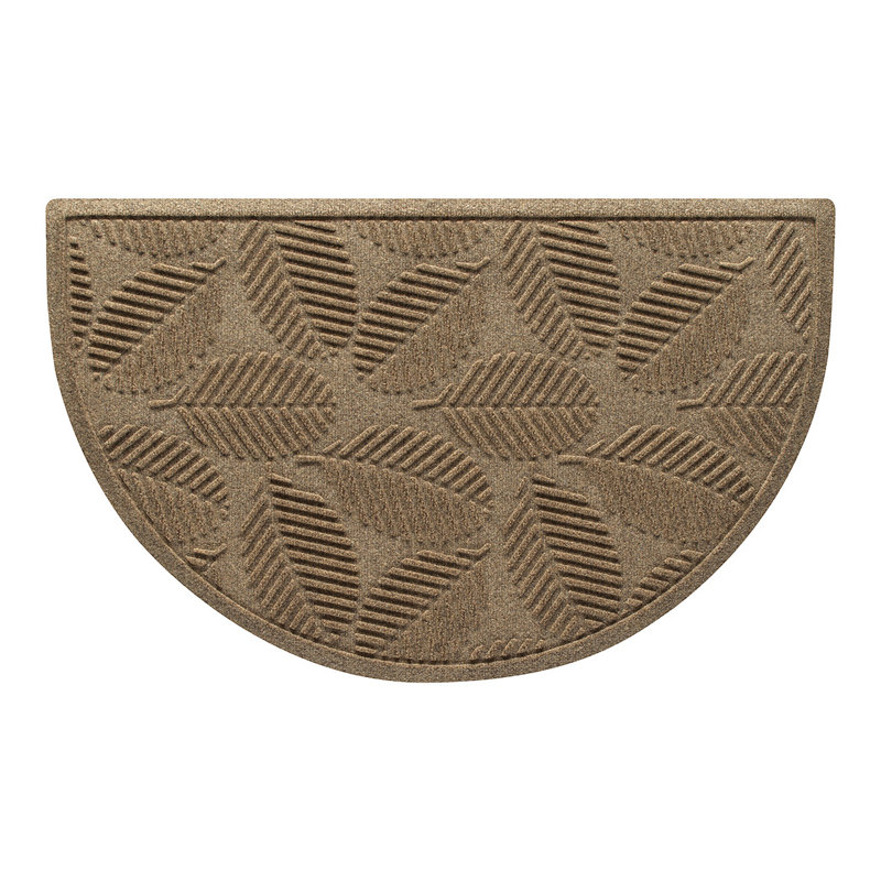 WaterHog® Deanna 24 in. x 39 in. Half Round Indoor Outdoor Doormat, Camel