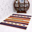 Tapis Clare tissé à plat en laine Kilim écologique - 3 m x 3 m, carré, multicolore, design moderne et contemporain, tapis à poils courts faits main pour salon, chambre-124236839