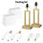 Permelia 23.5" Metal Table Lamp Set with USB, Type-C Ports and Built-in-Oulet-1006742191-1006742190