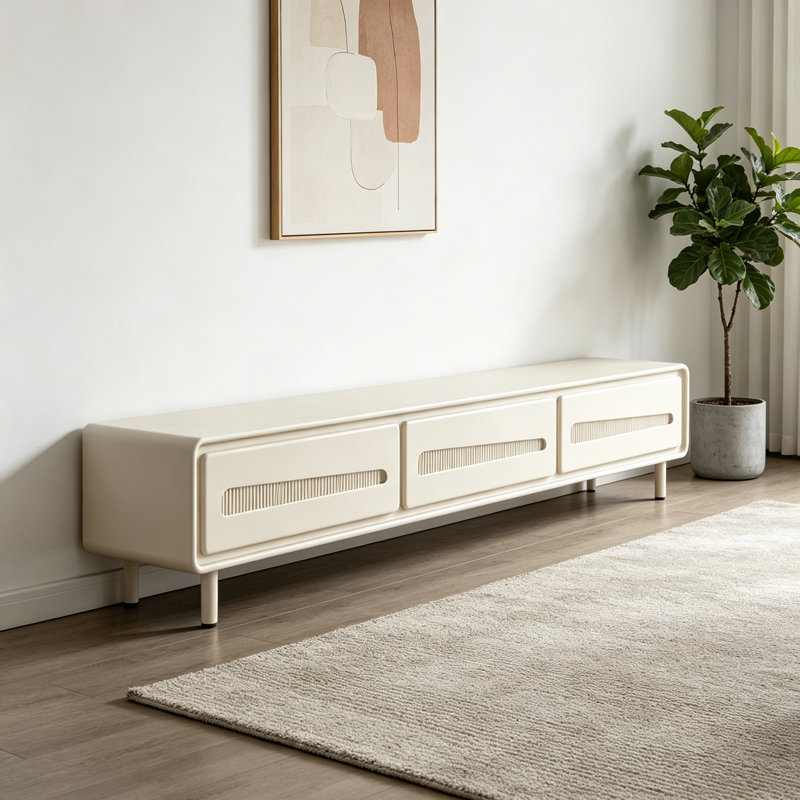 Meuble télé moderne et simple de style crème