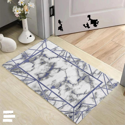 Abstract Flokati Area Rug