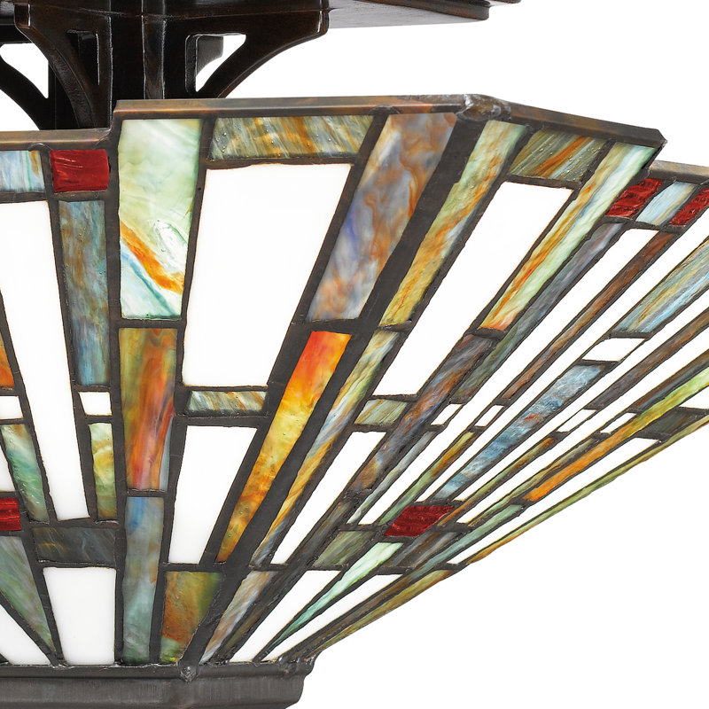 LosPalmos Glass Semi Flush Mount