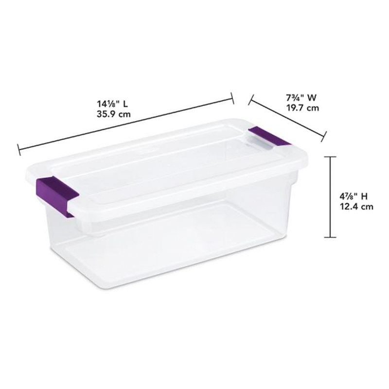 Sterilite Clear View Storage Container Tote w/ Latching Lid