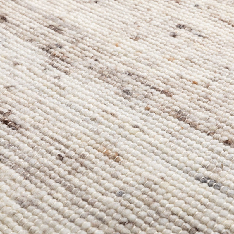 Orlean Wool Hand Woven Dhurrie, Natural dark, Square 240 x 240cm