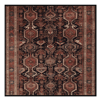 Tapis brun lavable à la machine