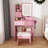 3-Color LED Vanity Mirror with Stool-1741290724