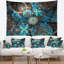 Tapisserie bleue de fleurs de fractale Floral-28485537