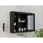 Armoire de rangement murale pour salle de bain 35 po x 28 po, armoire à pharmacie, armoire murale moderne avec miroir, armoire à miroir avec 6 tablettes ouvertes, meuble-lavabo non inclus