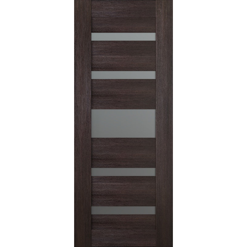 Avon 07-05 Manufactured Wood and  Frosted Glass Paneled Prefinished Interior Door Slab, 35.875" x 79.37", Veralinga Oak