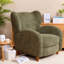 Chaises d'appoint multifonctionnelles, méridienne moderne compacte en tissu olive