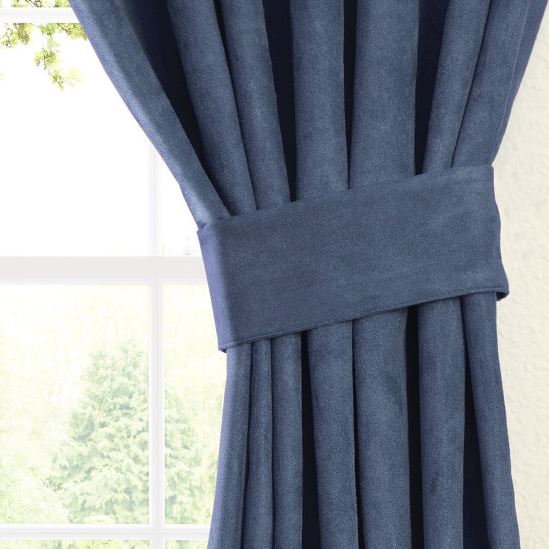 Paire de panneaux synthétiques Crownfield, Indigo, l 52 po x L 84 po