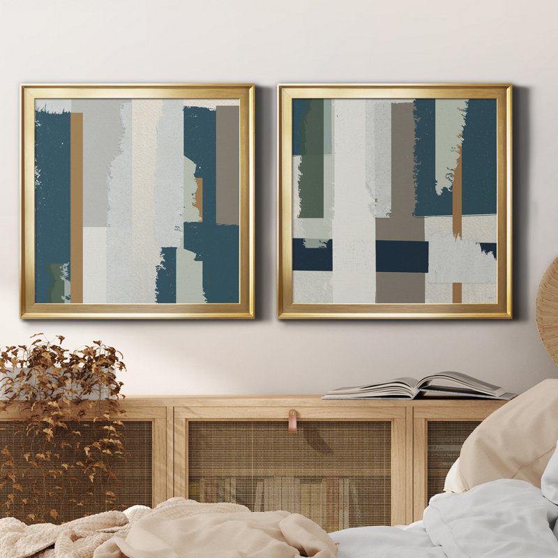 «Close To The Edge I», reproduction de photo sur toile 2 pièces, Or, H 34,5 po x l 69 po x P 1,5 po