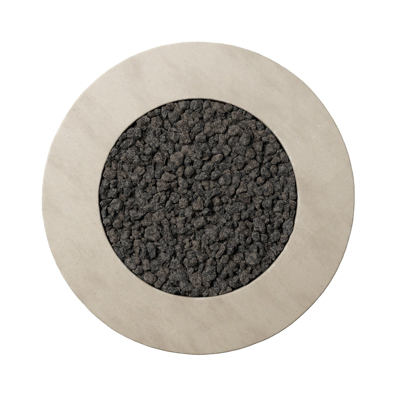 Round Fire Pit Table, Natural Concrete, Propane