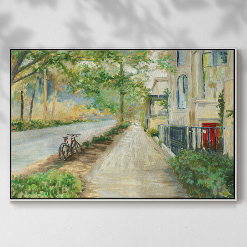 Côté ensoleillé de la rue, Blanc, H 25 po x l 37 po x P 2 po