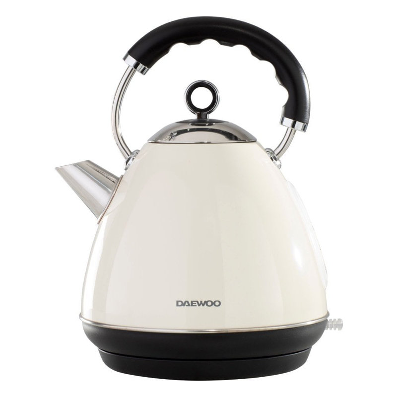 Daewoo KENSINGTON 1.5L Electric Tea Kettle, Cream