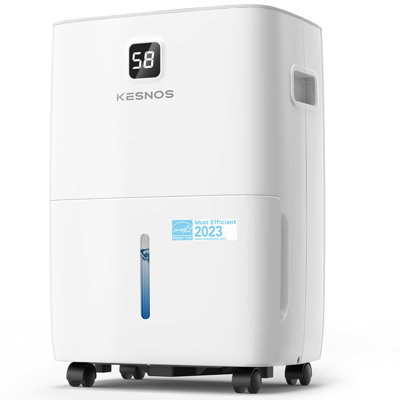 Kesnos 80 & 120 Pints EnergyStar Dehumidifier for Home & Basement with Drain Hose,Front LED Display and 1.06 Gal Water Tank, Ideal for Spaces up to 5000/6000 Sq. Ft.