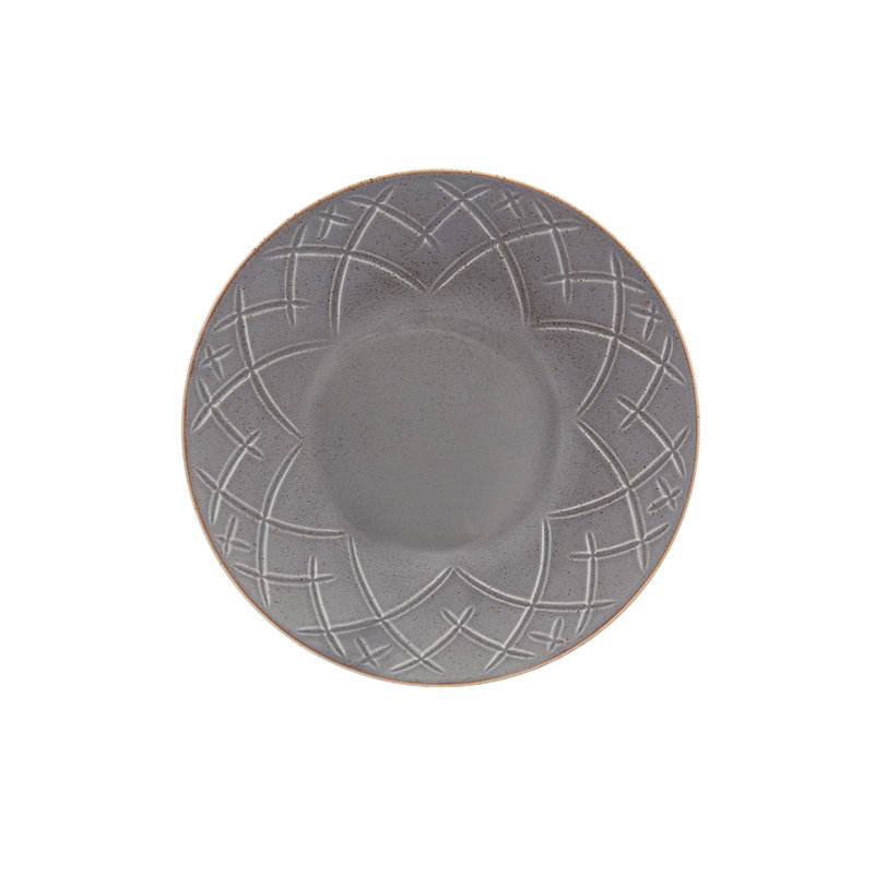 Christina Dark Grey Porcelain 4-Piece Dinnerware Set