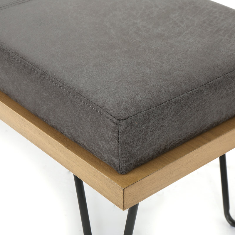Banc de salle à manger Regenia, Microfibre ardoise